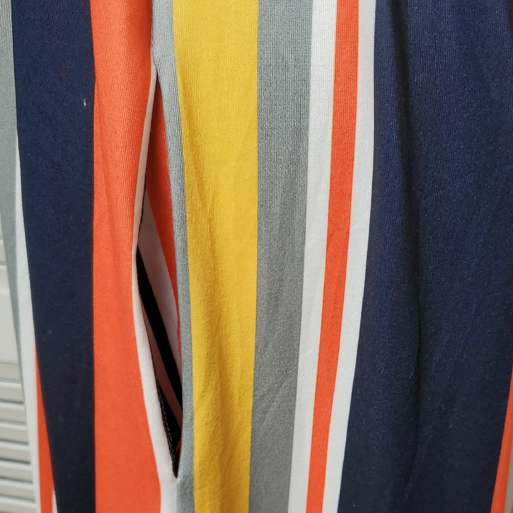 Hount Multi - Color Stripe Scoop Neck Sleeveless Maxi Sundress Size S - Picture 4 of 7